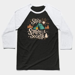 Stars & S'mores Society Baseball T-Shirt